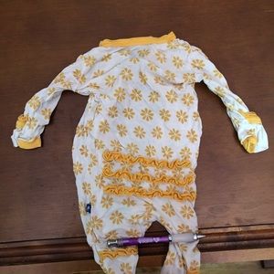 Kickee Pants flower ruffle pajamas
